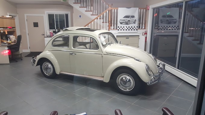 Vintage Beetle on the showroom floor